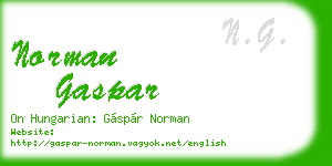 norman gaspar business card